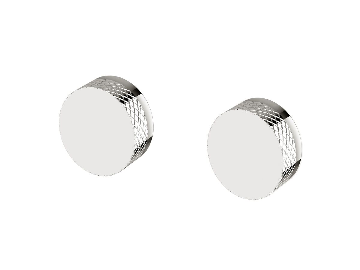 Sussex Pure Wall Top Assembly Taps with Diamond Textured Handles Chrome