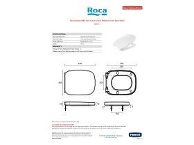 Specification Sheet - Roca Debba MK2 Soft Close Quick Release Toilet Seat White