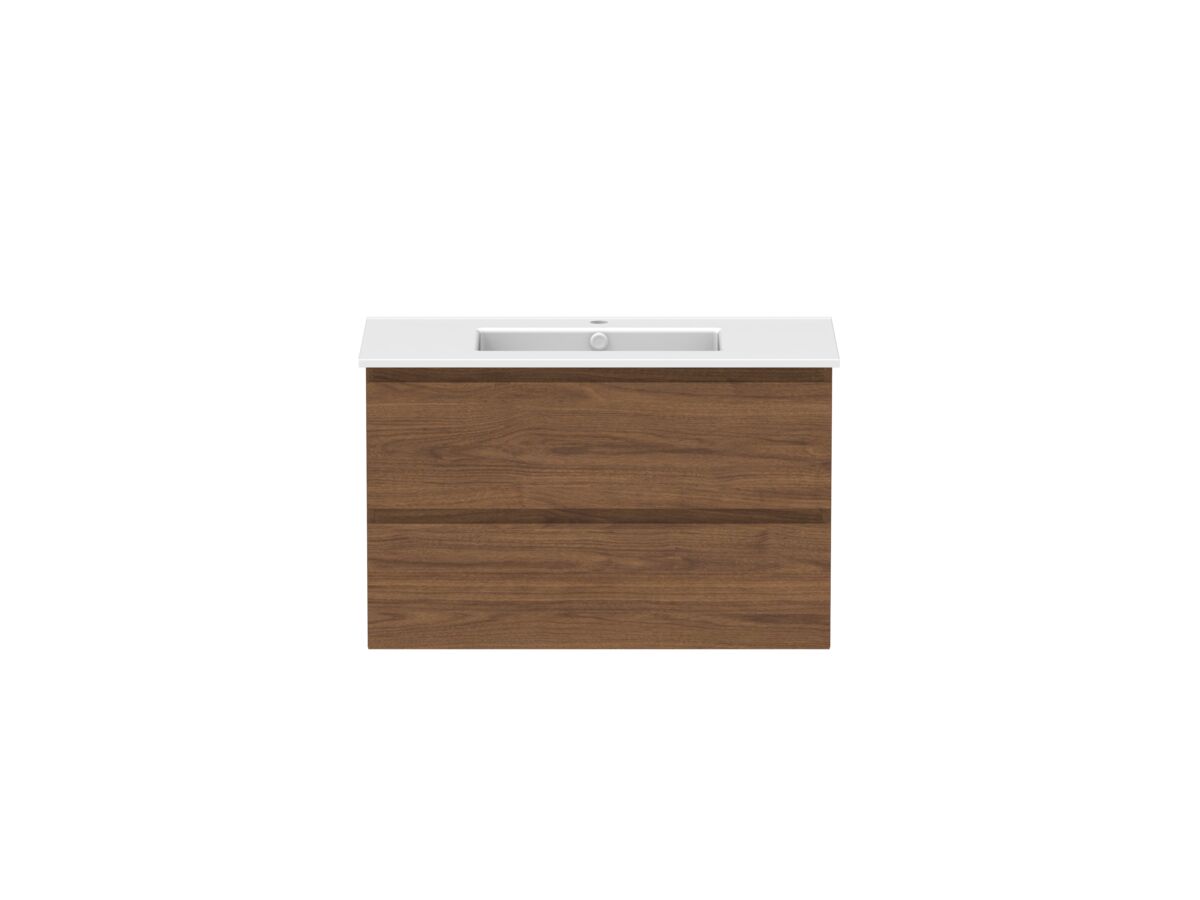Hero - Posh Domaine 900mm Wall Hung Twin Vanity Unit All-Drawer Matte White Ceramic Top