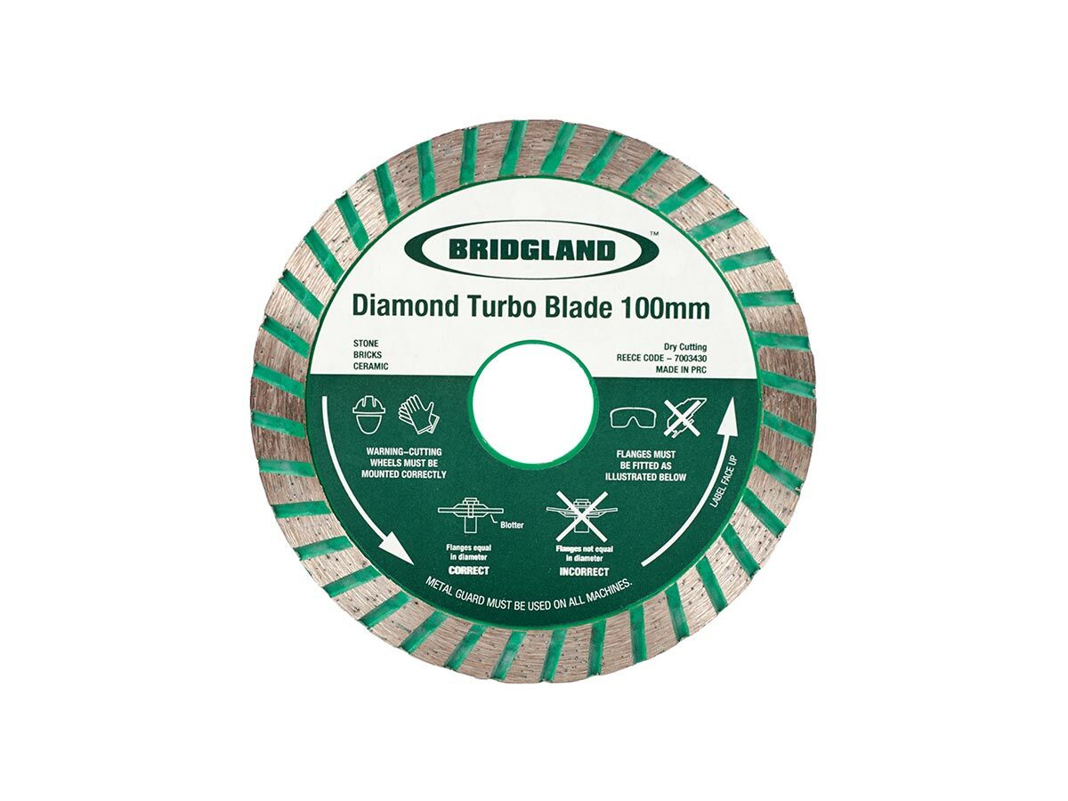 Bridgland Diamond Turbo Blade 100mm
