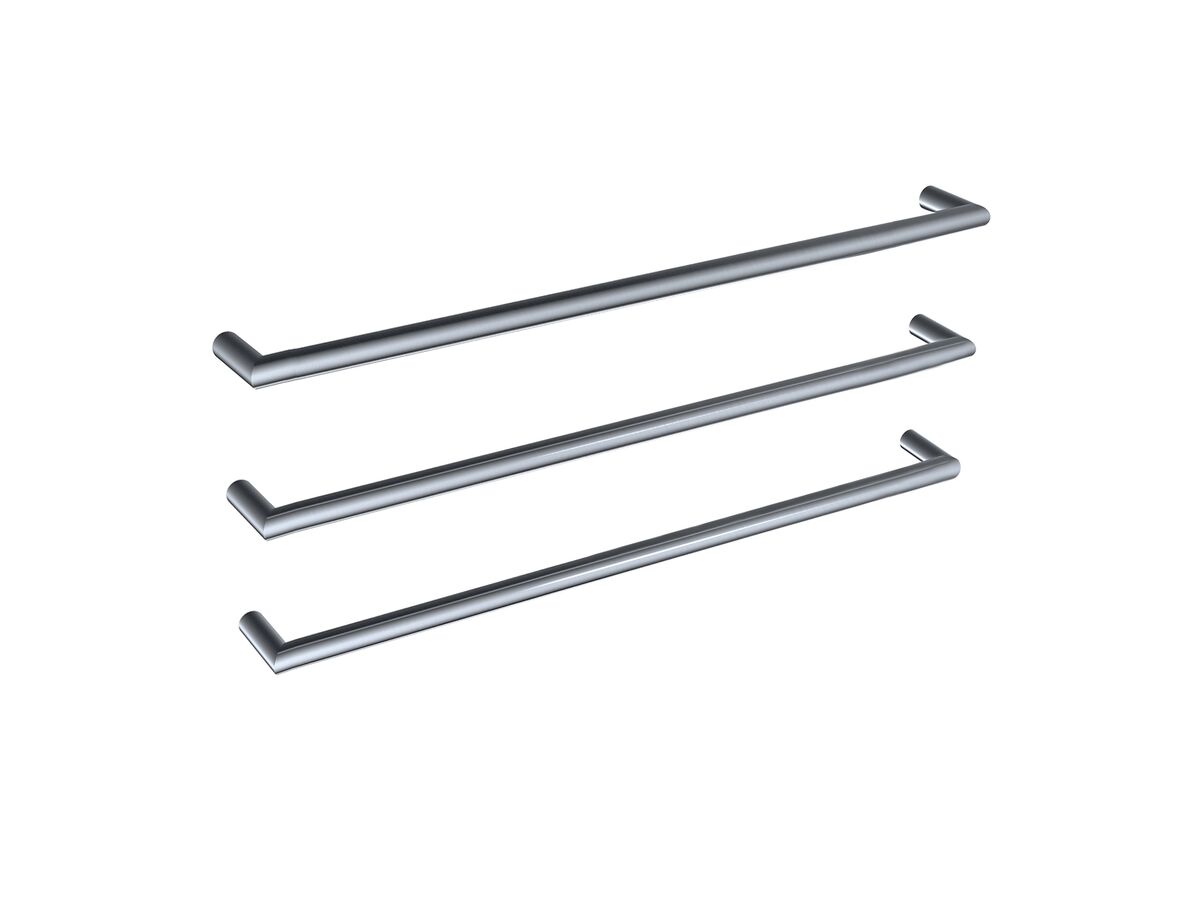 Mizu Drift Heated Towel Rail 830mm (Triple Pack) Brushed Stainless Steel