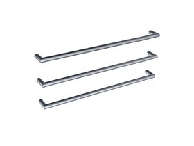 Mizu Drift Heated Towel Rail 830mm (Triple Pack) Brushed Stainless Steel