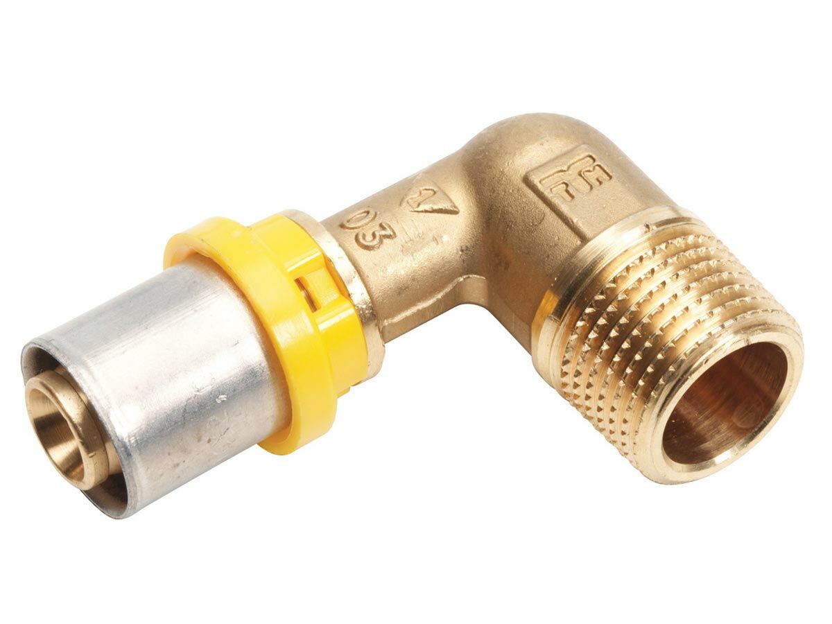 Duopex Gas Crimp Male Elbow
