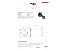 Specification Sheet - Mizu Drift Robe Hook Matte Black