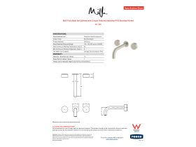 Specification Sheet - Milli Pure Bath Set 200mm with Cirque Textured Handles PVD Brushed Nickel