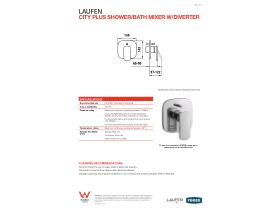 Technical Guide - LAUFEN CityPlus Shower / Bath Mixer with Diverter Chrome