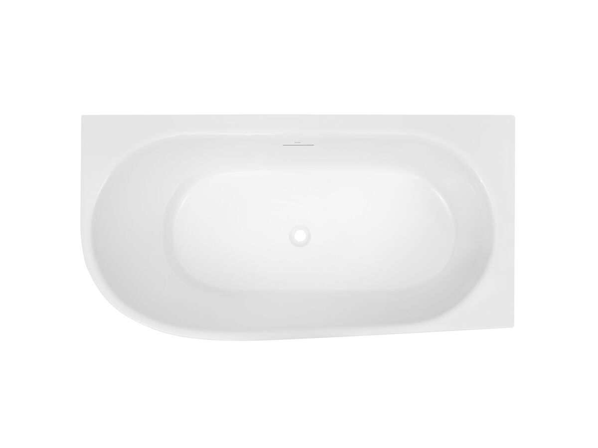 Natalia 1500 Right Hand Corner Freestanding Bath White with Integrated ...