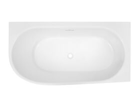 Natalia 1500 Right Hand Corner Freestanding Bath White with Integrated ...