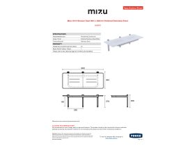 Specification Sheet - Mizu Drift Shower Seat 960 x 400mm Polished Stainless Steel