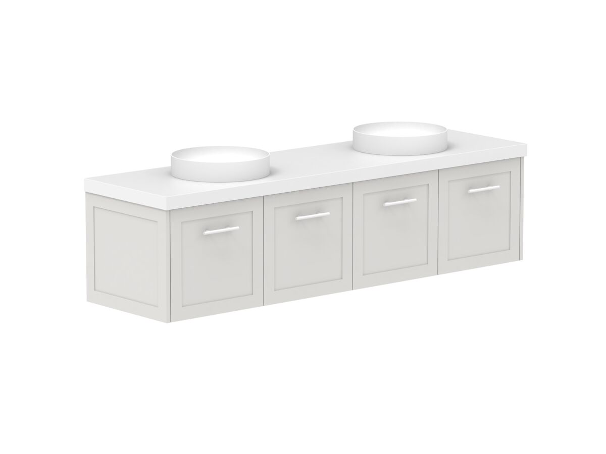 Supporting Image - Kado Lux All Door 1800mm Double Bowl Wall Hung 50mm Top