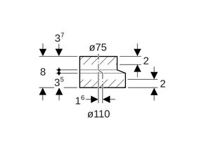 Geberit Short Eccentric Reducer 110mm x 75mm