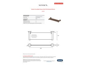 Specification Sheet - Sussex Pure Metal Shower Shelf PVD Brushed Bronze