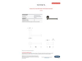 Specification Sheet - Sussex Pure Toilet Roll Holder PVD Brushed Gunmetal