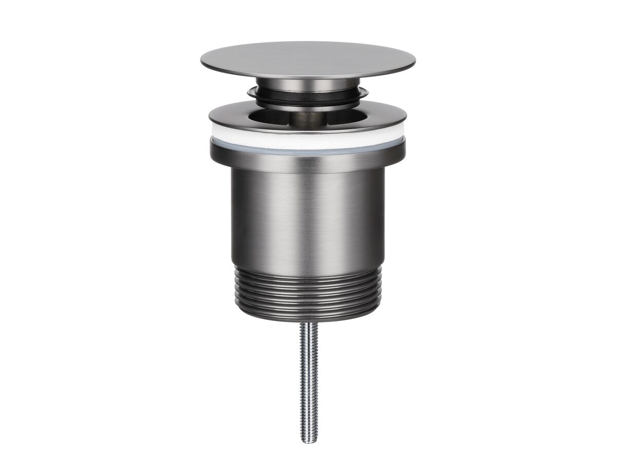Mizu Drift Universal DN40 Flat Pop Up Plug & Waste Brushed Gunmetal