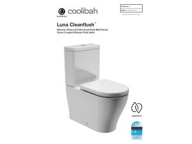 Technical Guide - Caroma Luna Cleanflush Wall Faced Close Coupled Toilet Suite with Soft Close Seat White (4 Star)