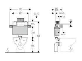 Geberit 150 Under Counter Cistern (Back To Wall) Mechanical (4 Star)