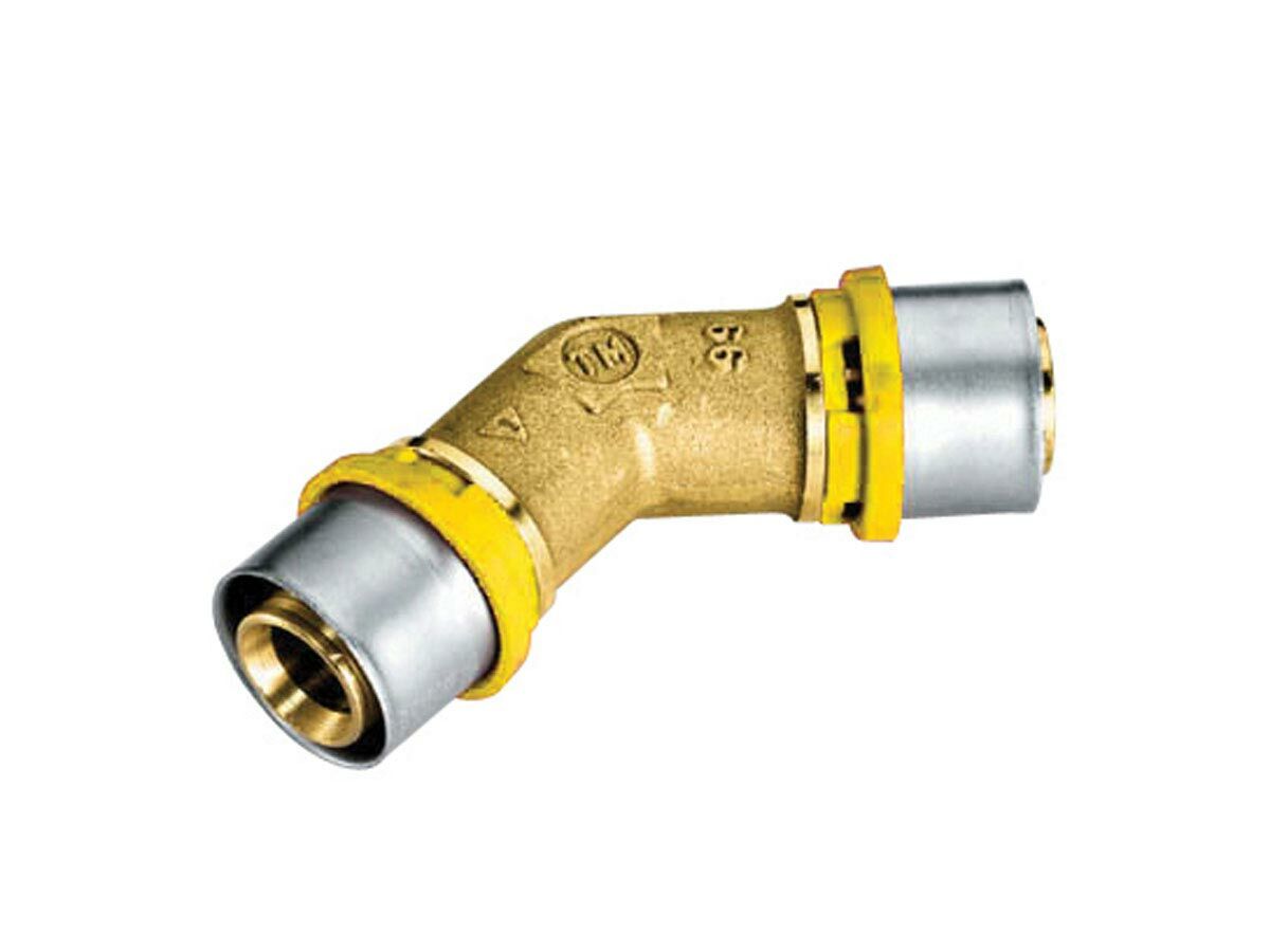 Duopex Gas Crimp 45 Degree Elbow