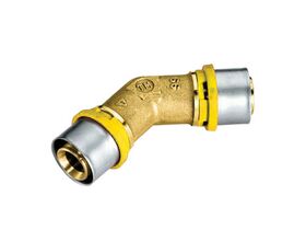 Duopex Gas Crimp 45 Degree Elbow