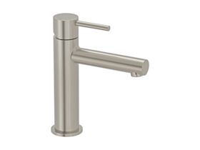 Mizu Drift Basin Mixer Straight Spout Brushed Nickel (6 Star)