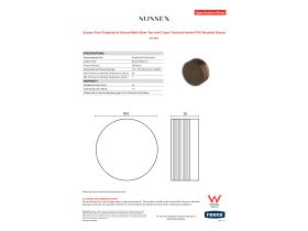 Specification Sheet - Sussex Pure Progressive Shower/Bath Mixer Tap with Cirque Textured Handle PVD Brushed Bronze