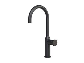 Hero - Faucet Strommen Vara Disc Gooseneck Basin Mixer Tap Matte Black (6 Star) Lead Free