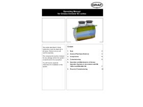 User Manual - Graf Grease Trap 2000L 3000L 4000L 5000L 8000L 10 000L