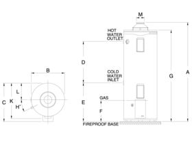 Everhot Gas Heavy Duty Internal 260 & 275 Litre Natural Gas Hot Water System