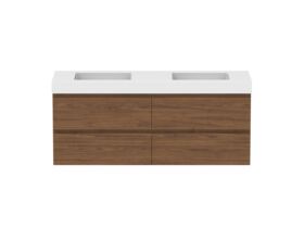 Hero - Posh Domaine 1500mm Wall Hung Twin Vanity Unit All-Drawer Double Bowl 90mm Top