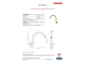 Specification Sheet - Scala Wall Spa Outlet Curved PVD Brushed Gold Lead Free
