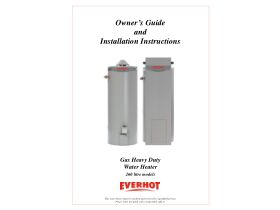 Owners Guide & Installation Instructions - Everhot Gas Heavy Duty 260L