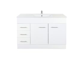 Posh Bristol MK2 1200mm Vanity Unit with Kick Centre Bowl 1 Taphole Left Hand Drawers