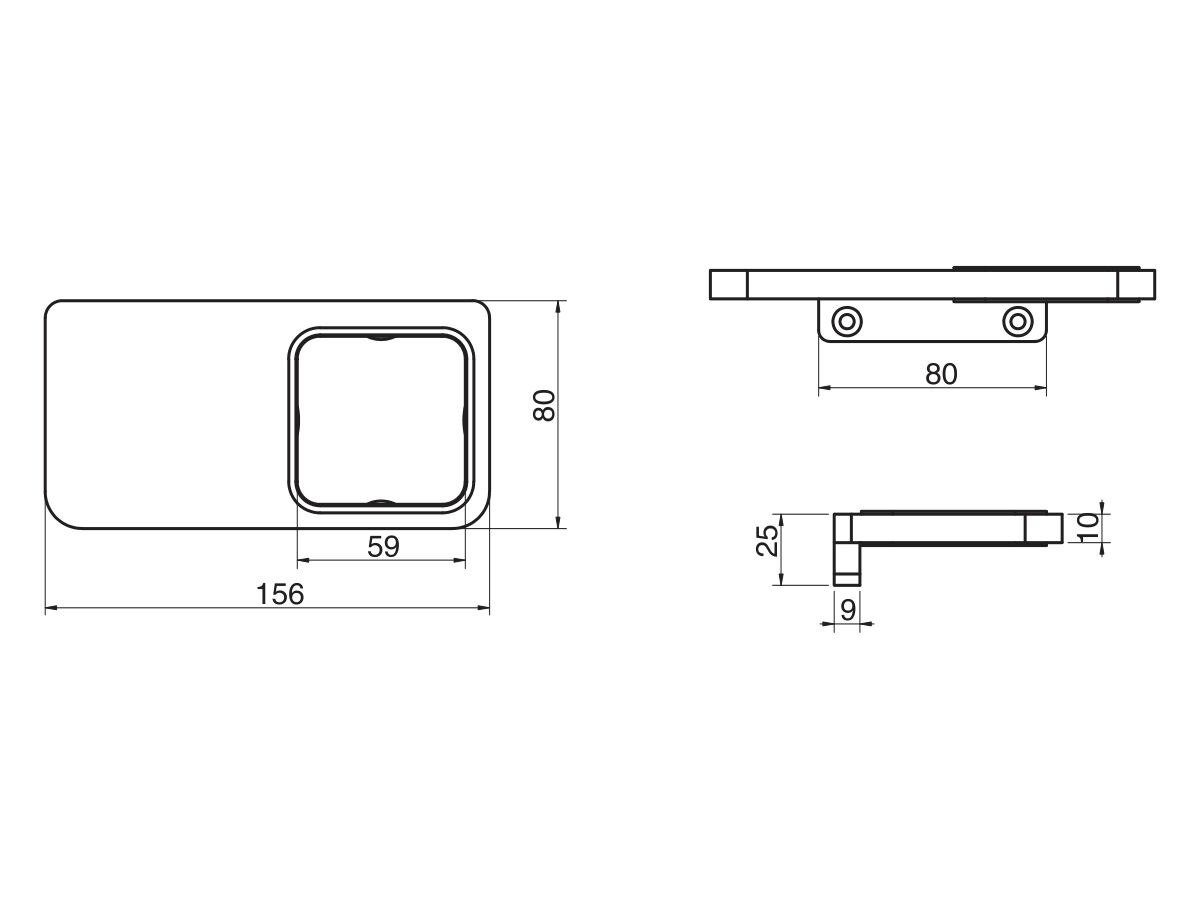 Milli Glance Single Wall Holder with Shelf