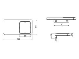 Milli Glance Single Wall Holder with Shelf