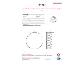 Specification Sheet - Sussex Pure Progressive Shower / Bath Mixer with Diamond Textured Handles Chrome Lead Free