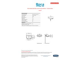 Specification Sheet - Roca Debba Wall Basin with Fixing Kit 500mm 1 Taphole White