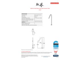Specification Sheet - Milli Pure Vessel Basin Outlet Satin Chrome (5 Star)