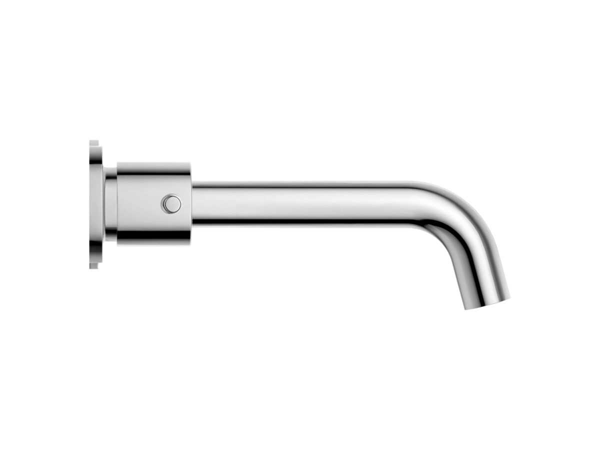 Supporting Image - Mizu Drift Wall Basin / Bath Set with Curved Spout 200mm Chrome (6 Star) Lead Free - Side
