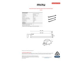 Specification Sheet - Mizu Drift Heated Towel Rail 630mm (Triple Pack) Matte Black