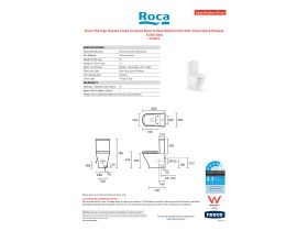 Specification Sheet - The Gap Rimless Close Coupled Back to Wall Bottom Inlet Toilet Suite Soft Close Quick Release Seat White (4 Star)