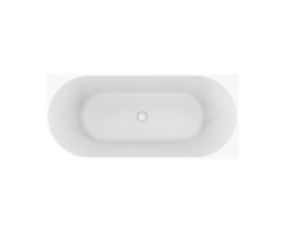 Supporting Image - Posh Solus Back to Corner Freestanding Bath 1700mm Right Corner with Overflow Matte White - Top View