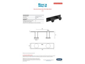 Specification Sheet - Roca Ona Double Robe Hook Matte Black