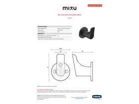 Specification Sheet - Mizu Silk Robe Hook Matte Black