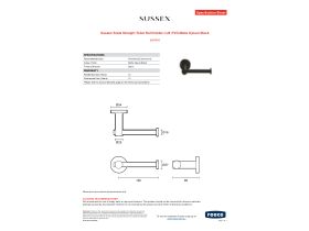 Specification Sheet - Sussex Scala Straight Toilet Roll Holder LUX PVD Matte Opium Black