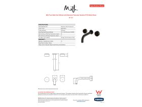 Specification Sheet - Milli Pure Bath Set 200mm with Diamond Textured Handles PVD Matte Black