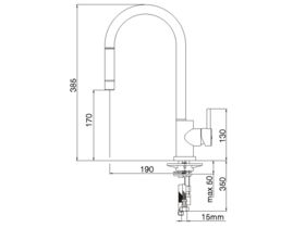 Nobili Oz T7 Gooseneck Pull Out Sink Mixer Chrome (4 Star)