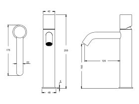 Sussex Pure Medium Height Basin Mixer Tap Curved Spout (5 Star)