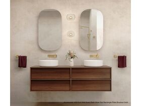 In Situ - Vanity Scene - Timber Top - Brushed Brass