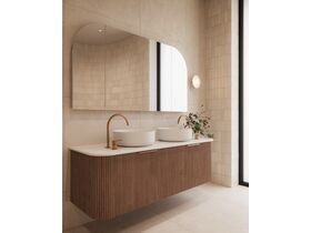 In Situ - Mizu Soothe MK2 Medium Height Hob Mixer Set Brushed Bronze - Bathroom Scene