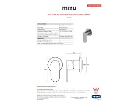 Specification Sheet - Mizu Soothe MK2 Shower Mixer Kit Brushed Gunmetal Lead Free