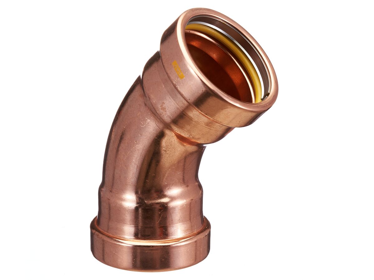 >B< Press Gas Elbow 45 Degree x 65mm